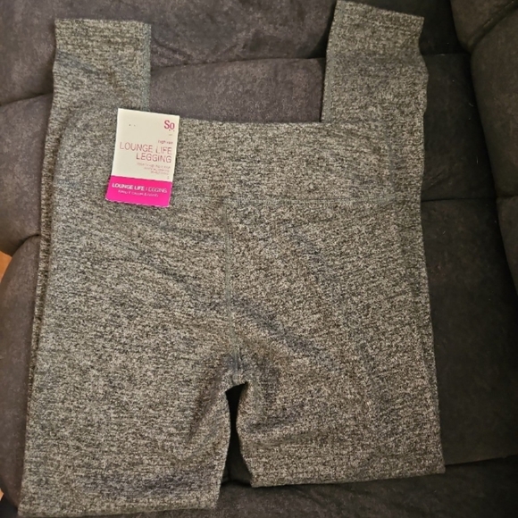 SO Brand-High Rise Lounge Leggings (Grey) 4-6 - Picture 3 of 4